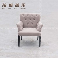 上海婚纱影楼接待椅 客厅卧室沙发椅 酒店布艺沙发椅 实木麻将椅
