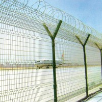 防盗飞机场护栏网 Y型安全防御网 防爬机场隔离栅